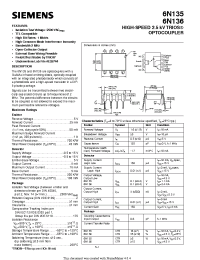 Datasheet 6N136 manufacturer Siemens