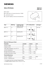 Datasheet BAR15-1 manufacturer Siemens