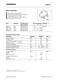 Datasheet BAR64-04 manufacturer Siemens