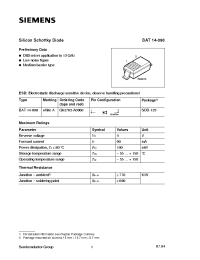 Datasheet BAT14-098 manufacturer Siemens