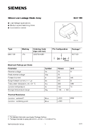 Datasheet BAV199 manufacturer Siemens