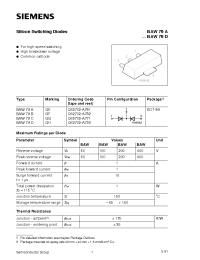 Datasheet BAW79B manufacturer Siemens