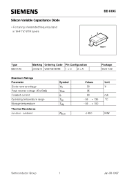 Datasheet BB619C manufacturer Siemens