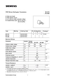 Datasheet BC876 manufacturer Siemens