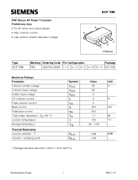 Datasheet BCP70 manufacturer Siemens