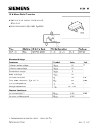 Datasheet BCR135 manufacturer Siemens