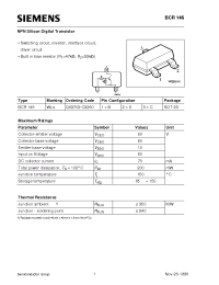Datasheet BCR521 производства Siemens