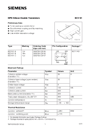 Datasheet BCV61A manufacturer Siemens