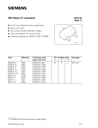 Datasheet BCW61FF manufacturer Siemens