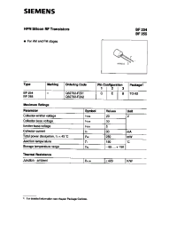 Datasheet BF254 manufacturer Siemens