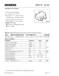 Datasheet BFP405 производства Siemens