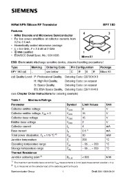 Datasheet BFY180 manufacturer Siemens