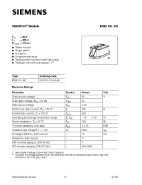 Datasheet BSM101 manufacturer Siemens