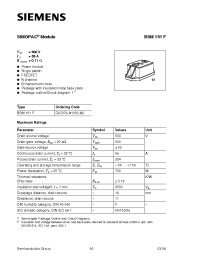 Datasheet BSM151F manufacturer Siemens