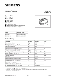 Datasheet BSM181 manufacturer Siemens