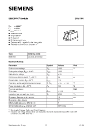 Datasheet BSM191 manufacturer Siemens