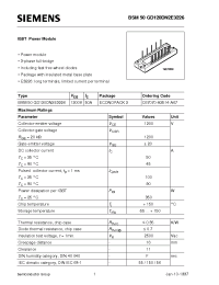 Datasheet BSM50GD120DN2E3226 производства Siemens