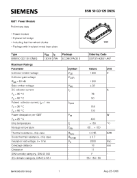 Datasheet BSM50GD120DN2G manufacturer Siemens