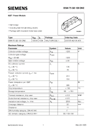 Datasheet BSM75GB120DN2 manufacturer Siemens