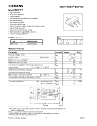 Datasheet BSP450 производства Siemens