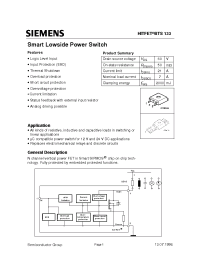 Datasheet BTS133 manufacturer Siemens