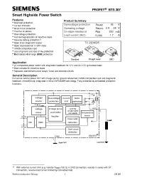 Datasheet BTS307 manufacturer Siemens