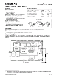 Datasheet BTS410H2 manufacturer Siemens
