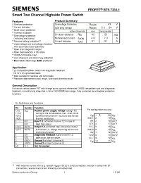Datasheet BTS733L1 производства Siemens