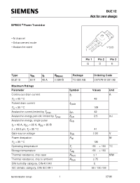 Datasheet BUZ12 manufacturer Siemens