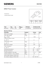 Datasheet BUZ50B manufacturer Siemens