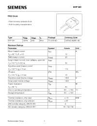 Datasheet BYP301 производства Siemens