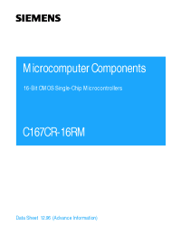 Datasheet C167CR-16RM manufacturer Siemens