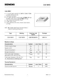 Datasheet CGY0819 manufacturer Siemens