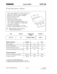 Datasheet CGY59 manufacturer Siemens