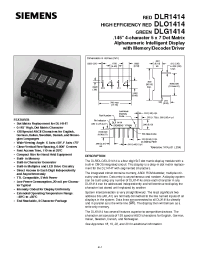 Datasheet DLO1414 manufacturer Siemens