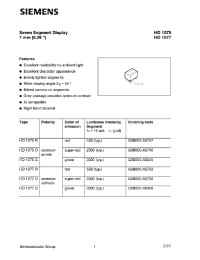 Datasheet HD1075G manufacturer Siemens