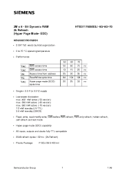 Datasheet HYB3117805BJ-70 manufacturer Siemens