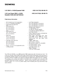 Datasheet HYB314171BJ-70 manufacturer Siemens