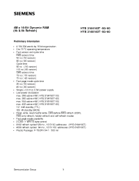 Datasheet HYB3164160T-50 manufacturer Siemens