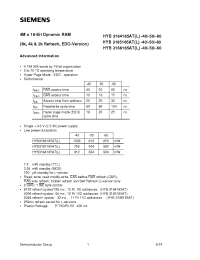 Datasheet HYB3164165AT-60 manufacturer Siemens