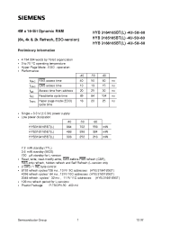 Datasheet HYB3164165BT-50 manufacturer Siemens