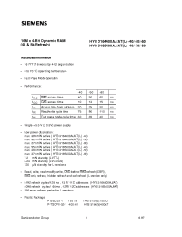 Datasheet HYB3164400AJ-50 manufacturer Siemens