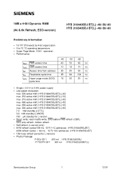 Datasheet HYB3164405BJ-40 manufacturer Siemens