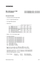 Datasheet HYB3164800AT-60 manufacturer Siemens