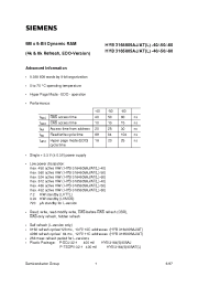 Datasheet HYB3164805AJ manufacturer Siemens