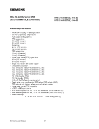 Datasheet HYB3165165T-50 manufacturer Siemens