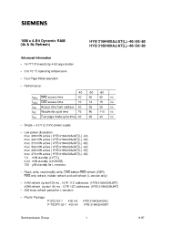 Datasheet HYB3165400AT-40 manufacturer Siemens