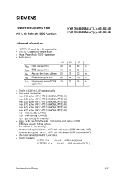 Datasheet HYB3165405AT-40 manufacturer Siemens