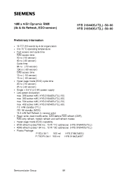 Datasheet HYB3165405T-50 manufacturer Siemens