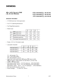 Datasheet HYB3166160AT-50 manufacturer Siemens